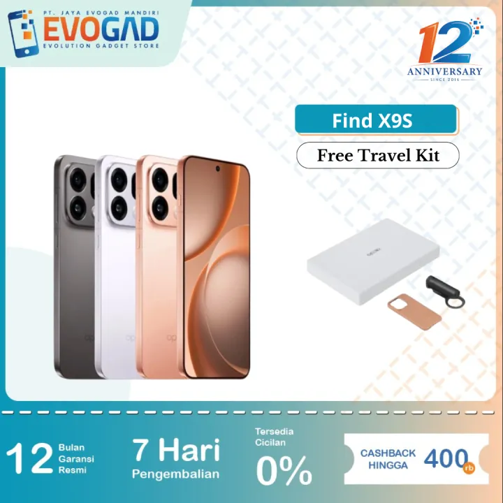 Oppo Find X9s 5G 12/256GB & 12/512GB Mediatek Dimensity 9500s (3 nm) 6,59 inci AMOLED | Garansi Resmi Oppo 1 Tahun | Lazada Indonesia