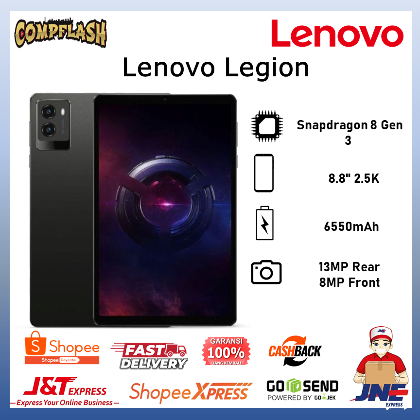 Jual Lenovo Legion Tab (8.8", 3) Qualcomm Snapdragon 8 Gen 3 12GB/256GB | 16GB/512GB Qualcomm Adreno GPU - Android 14 | Shopee Indonesia