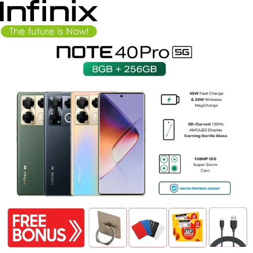 Infinix Note 40 Pro 5G 8/256GB - Up to 16GB Extended RAM | Lazada Indonesia