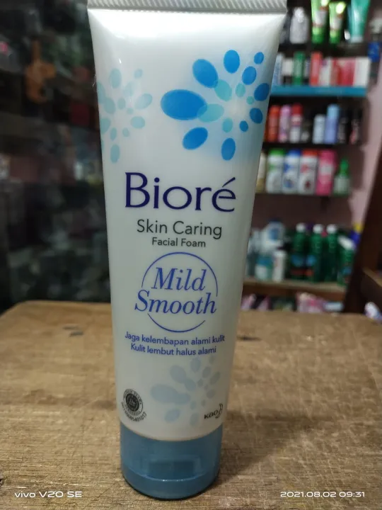 BIORE skin caring facial foam mild smooth 100g | Lazada Indonesia