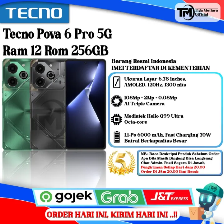 Tecno Pova 6 Pro 5G Ram 12 Rom 256GB | Lazada Indonesia