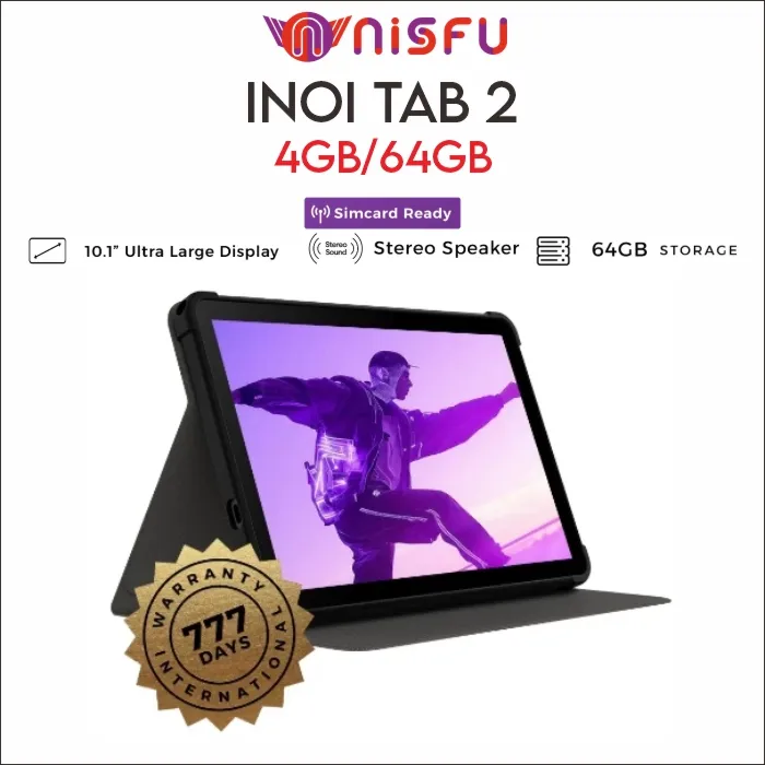 INOI Tab 2 | 4+64 GB | Layar Imersif 10.1" | Stereo Speaker | Baterai Besar 5000mAh | Garansi Resmi 777 Hari | Lazada Indonesia