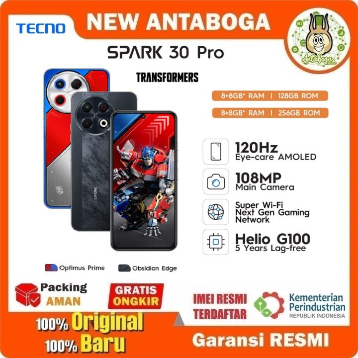 Tecno Spark 30 Pro 8/128 GB Garansi Resmi | Lazada Indonesia