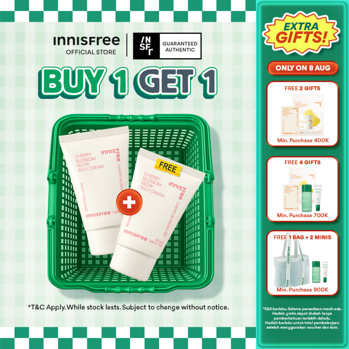[Buy 1 Get 1] Innisfree Cherry Blossom Glow Jelly Cream 50ml | Lazada Indonesia