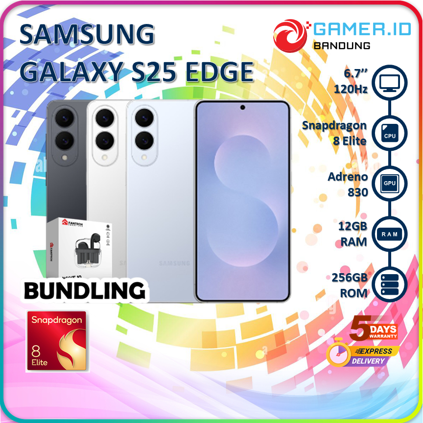 Jual SAMSUNG GALAXY S25 EDGE 12GB 256GB/512GB 6.7'' AMOLED 120HZ GARANSI RESMI INDONESIA | Shopee Indonesia