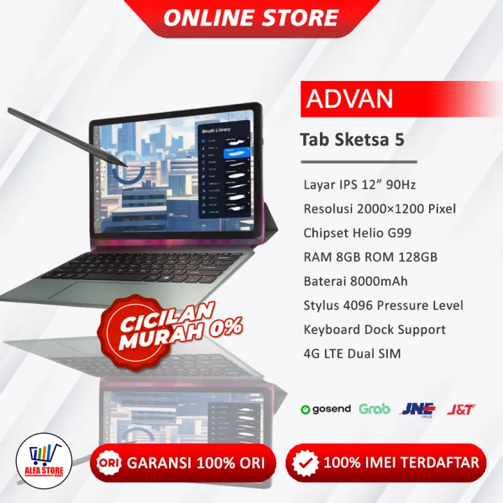Advan Tab Tablet Sketsa 5 Ram 8/128GB Layar 12 inch Garansi Resmi | Lazada Indonesia