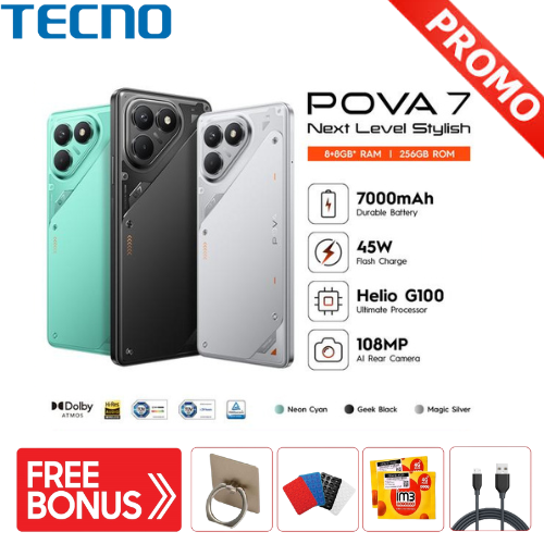 TECNO POVA 7 – 8+8GB* / 256 GB - Smartphone Layar 120Hz Vivid Display | Lazada Indonesia