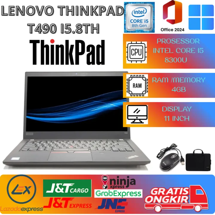 Lenovo ThinkPad T490 Core i5 Gen 8 RAM 8GB SSD 256GB Windows 11 Pro Touchscreen Berkualitas Tinggi | Lazada Indonesia