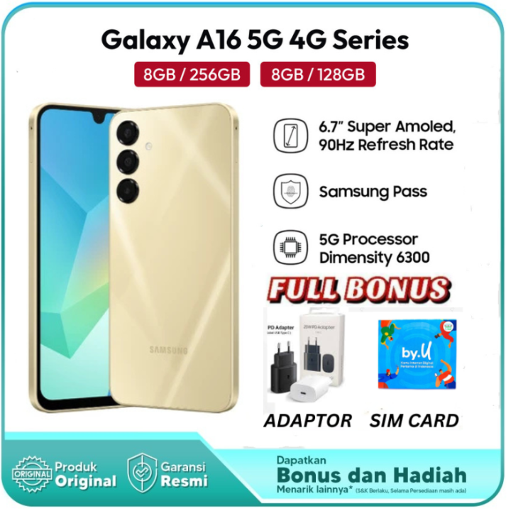 Samsung Galaxy A16 5G & 4G 6,7" Inch Super Amoled - A16 4G 5000 mAh 13MP - Garansi | Lazada Indonesia