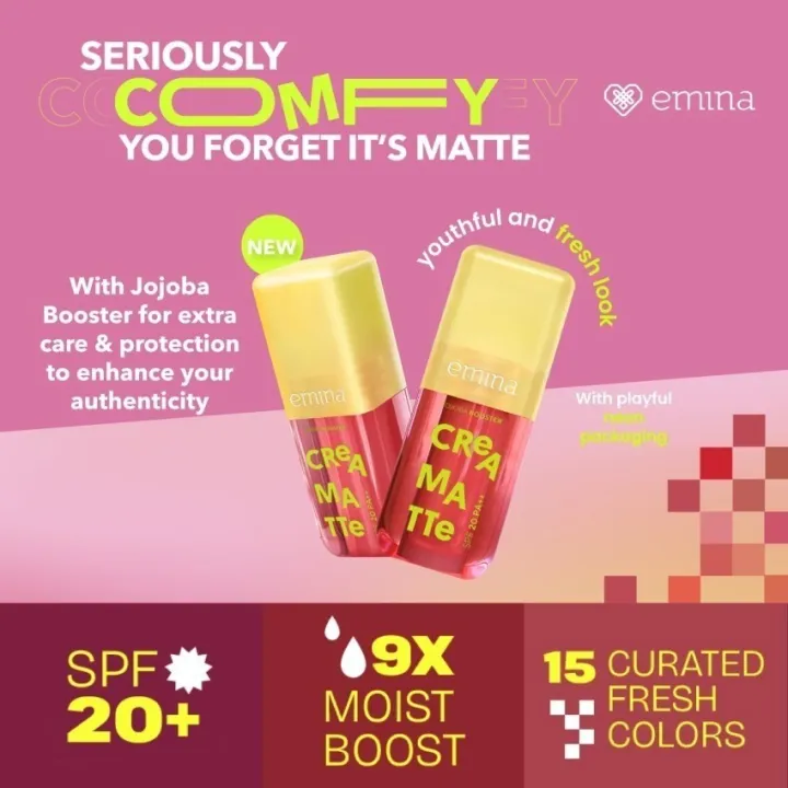 Emina Creamatte 4 g - Comfy Matte 9x Moist Boost