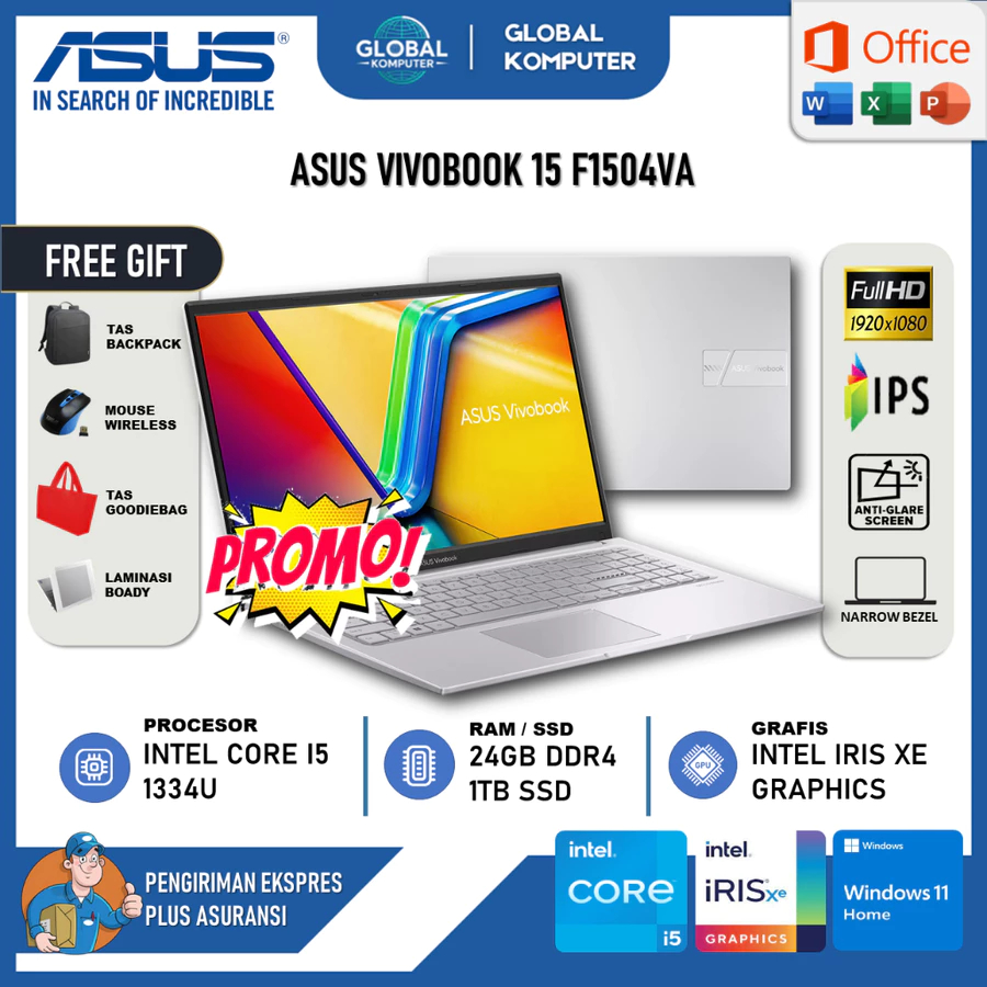 Jual Laptop Asus Vivobook 15 Intel Core i5 1334U 16GB 1TB SSD Iris Xe 15.6 Full HD Win 11 Home | Shopee Indonesia