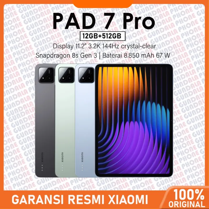 Xiaomi Pad 7 Pro 12/512GB - Snapdragon 8s Gen3 - Baterai 8850 mAh HyperCharge 67 W - Garansi resmi | Lazada Indonesia