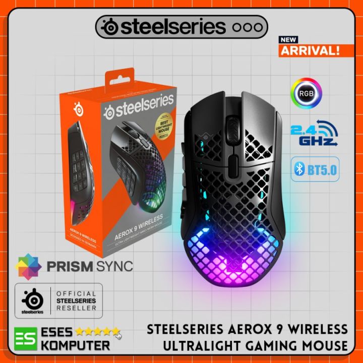 Mouse Steelseries Aerox 9 Wireless RGB | MMO/MOBA Gaming Mouse | Lazada Indonesia