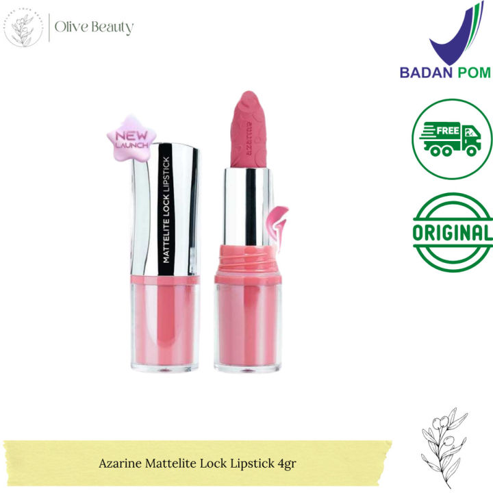 Azarine Mattelite Lock Lipstick 4gr | Lazada Indonesia