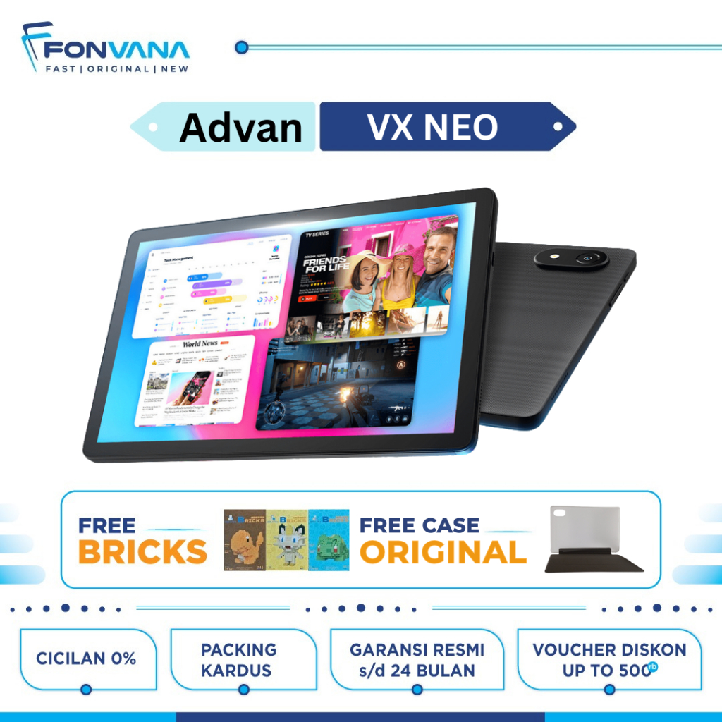 Jual Advan Tab VX NEO 4GB/128GB - 10.1”IPS SCREEN TABLET ANDROID 14 | Garansi Resmi Advan Indonesia 1 Tahun | Shopee Indonesia