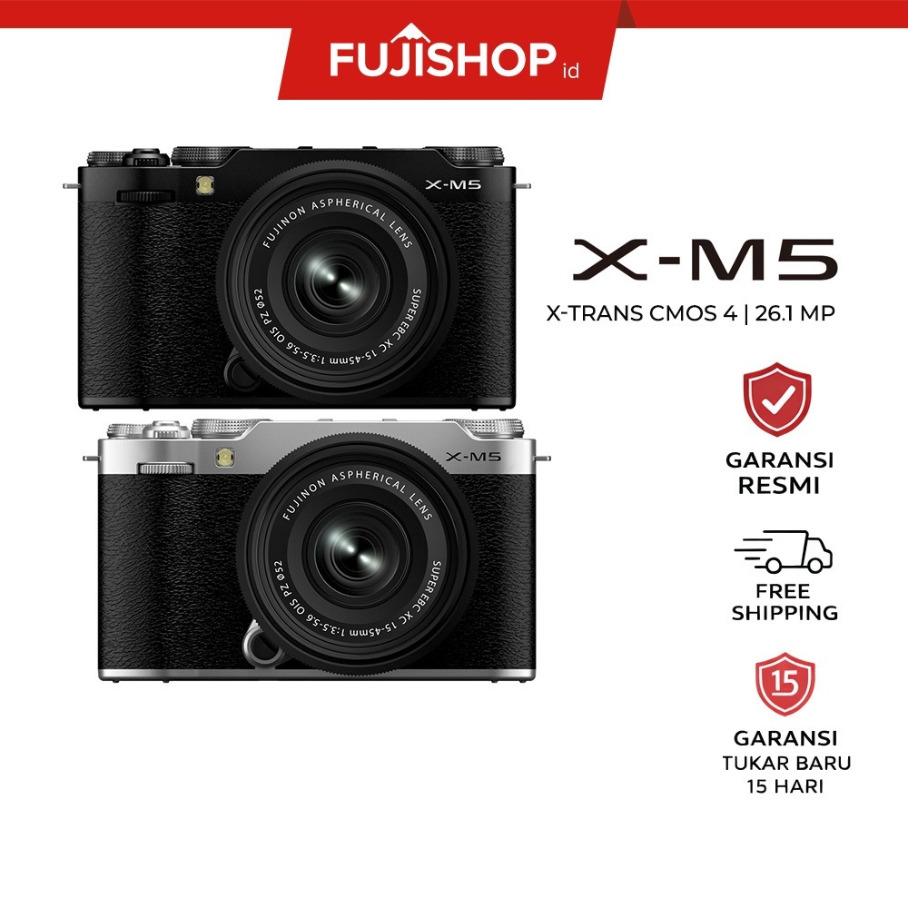 Jual Fujifilm XM5 Kit 15-45mm / Fujifilm X-M5 Kamera Mirrorless Garansi Resmi | Shopee Indonesia