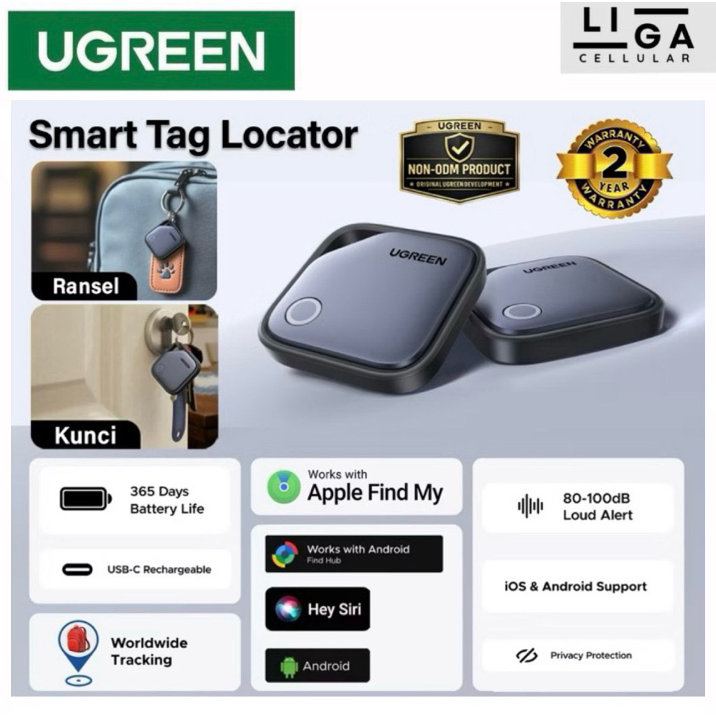 Jual Ugreen Finder Pro FineTrack Duo 2 in 1 Smart Tag Locator dengan Baterai 365 Hari Kompatibel dengan IOS dan Android Tracker GPS Pelacak | Shopee Indonesia