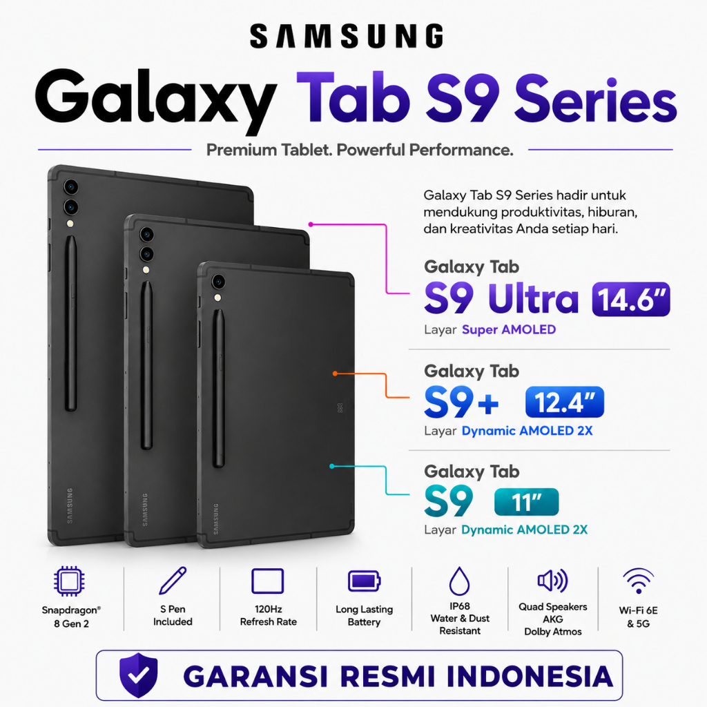 Jual Samsung Galaxy Tab S9 / Tab S9+ / Tab S9 Ultra | Shopee Indonesia