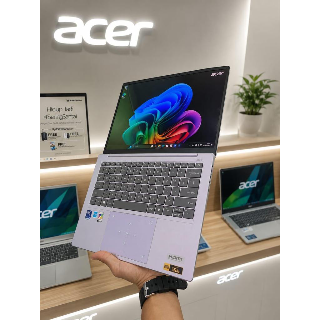 Jual ACER SWIFT EDGE 14 AI SFE14-I51-79B1 WHITE INTEL ULTRA 7-355 16GB 1TB OLED COPILOT+ WIN 11 HOME + OFFICE HOME 2024 | Shopee Indonesia