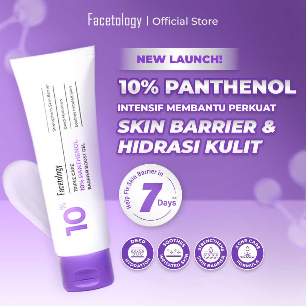 Jual Facetology Moisturizer Triple Care 10% Panthenol Barrier Boost Gel 40gr | Shopee Indonesia