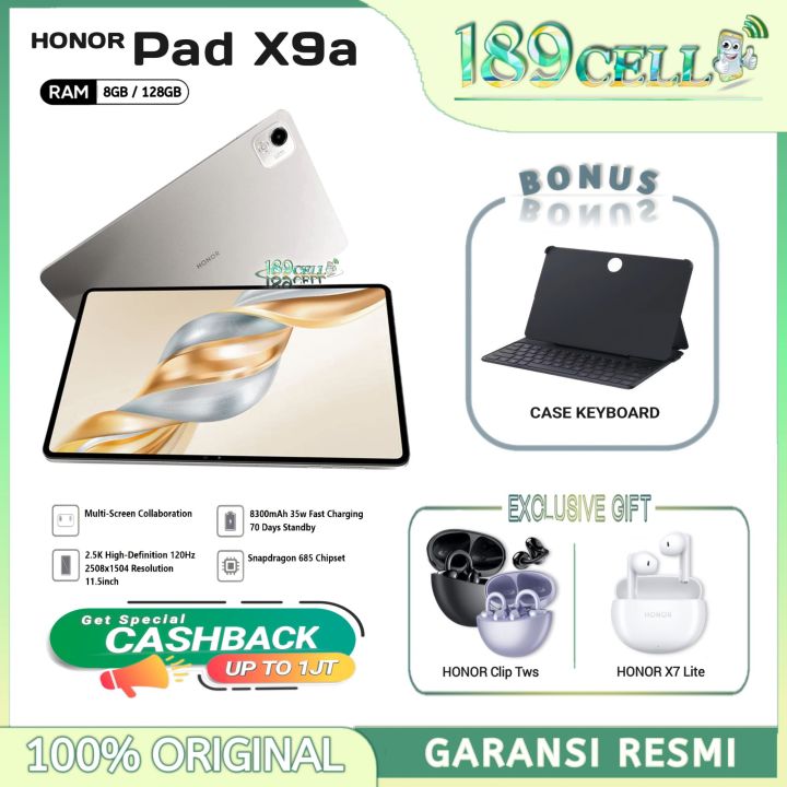 HONOR Pad X9a 8/128GB - Snapdragon 685 4G Mobile Platform - Pad X 9a - Pad X9 a Garansi Resmi | Lazada Indonesia