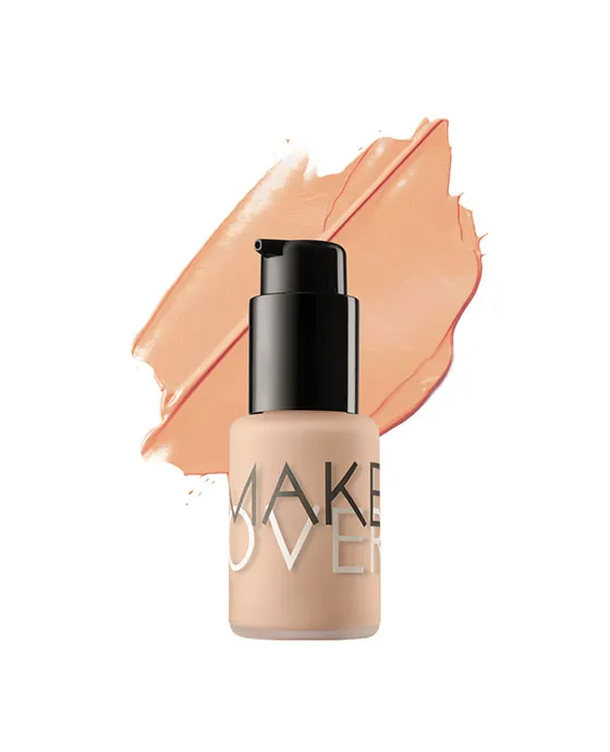 MAKE OVER Ultra Cover Liquid Matte Foundation - Foundation Cair High Coverage Wajah Flawless Finish Satin Ringan Poreless Make Up Tahan Lama Non-Comedogenic BEST SELLER