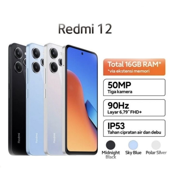 REDMI 12 RAM 8/256 GB GARANSI RESMI ORIGINAL BISA KREDIVO / PAYLATER
