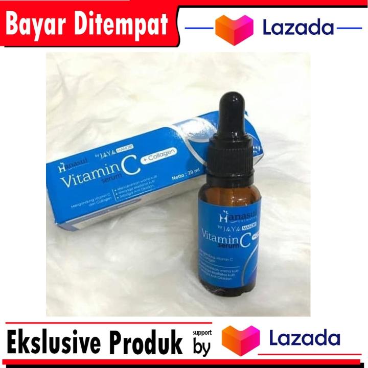 New Serum Vitamin C + Collagen Jaya Mandiri Hanasui Serum Vitamin C Collagen serum untuk Mengurangi kerutan pada kulit wajah dan mengurangi kantung mata Anti oksidant pada kulit memperlambat penuaan