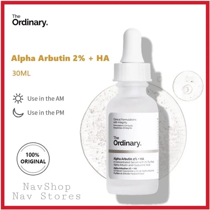 THE ORDINARY ALPHA ARBUTIN 2% + HA 30ML ORIGINAL SERUM Kulit Wajah Muka Asli Canada Pencerah Jerawat Acne Whitening