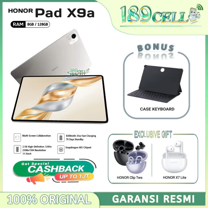 HONOR Pad X9a 8/128GB - Snapdragon 685 4G Mobile Platform - Pad X 9a - Pad X9 a Garansi Resmi | Lazada Indonesia