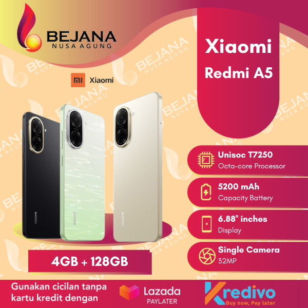 Xiaomi Redmi A5 Smartphone ( Ram 4GB + Rom 128GB ) Garansi Resmi | Lazada Indonesia