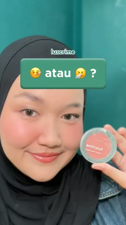 Luxcrime Flushy-Cheek Blush Peach Cobbler - Warna Intense Untuk Wajah Lebih Cerah Dan Tahan Lama
