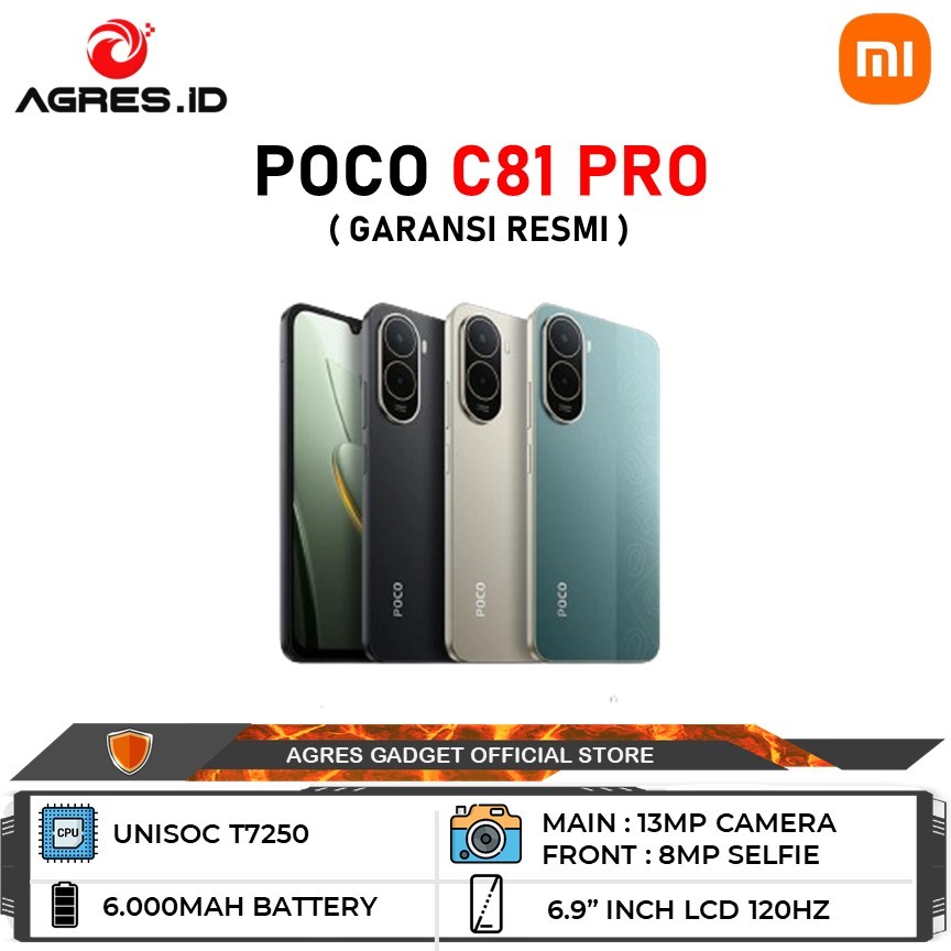 Jual Xiaomi Poco C81 Pro 4GB/64GB I 4GB/128GB Garansi Resmi POCO Indonesia | Shopee Indonesia