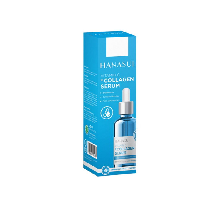 GKO Buy 1 Get 1 Hanasui Serum Wajah Vitamin C + Plus Collagen BPOM Biru Mencerahkan