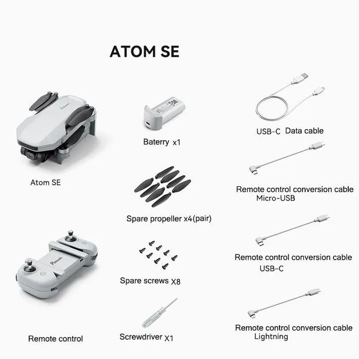 PROMO BESAR BESARAN Potensic Atom SE Drone - Camera Drone | 29-Min Max Flight Time | 4.0K/30fps Video | 4KM Distance - SE Stand Kit | Lazada Indonesia