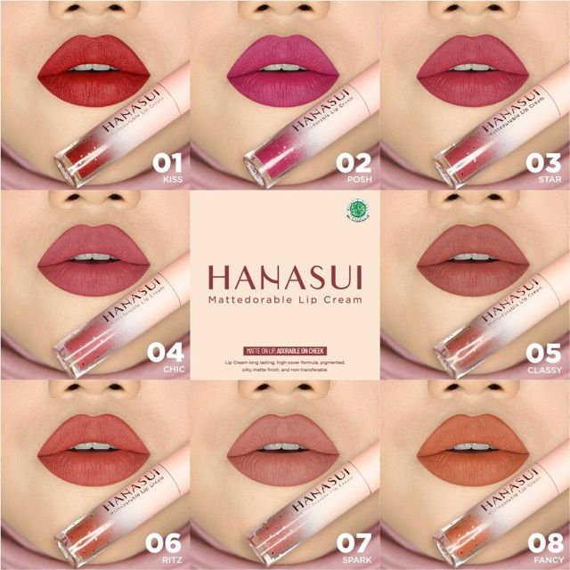 HANASUI MATTEDORABLE LIP CREAM BIASA | Lazada Indonesia