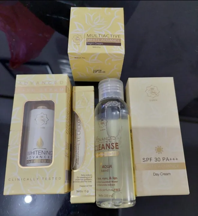 ❤ Nona ❤ PAKETAN VIVA QUEEN WHITENING ADVANCED FACE SERUM DAY CREAM NIGHT CREAM EYE CREAM MICELLAR WATER