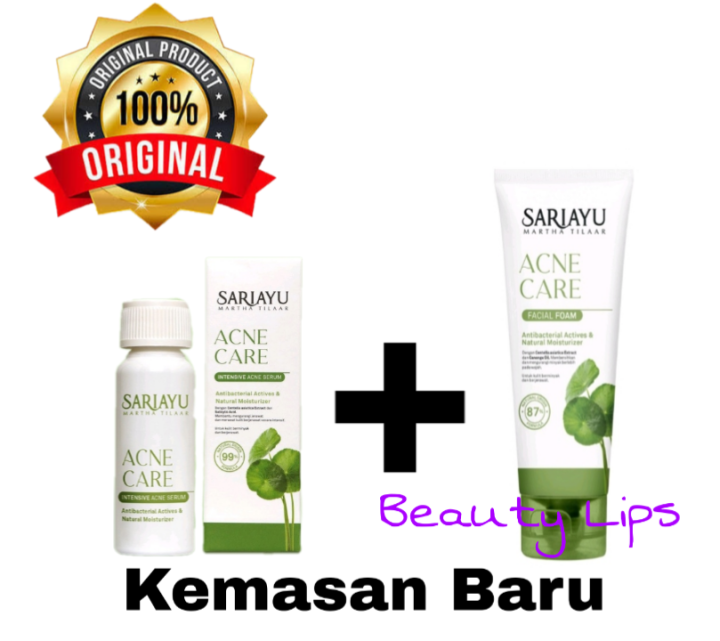 Paket Sariayu Facial Foam Acne 75g + Sariayu Intensive Acne Care 12 ml - Obat Jerawat - Obat Totol Jerawat - Mengatasi Jerawat Original 100% SABUN CUCI MUKA GLOWING DAN PUTIH FACIAL WASH