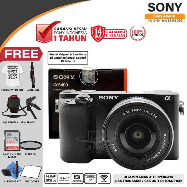 SONY ALPHA A6400 BODY + E 35MM F1.8 - FE 50MM F1.8 - E PZ 18-105MM