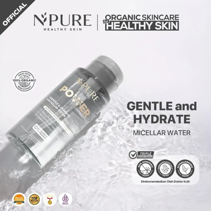 NPURE Gentle & Hydrate Micellar Water 100/300ML/50ML BPOM | Lazada Indonesia