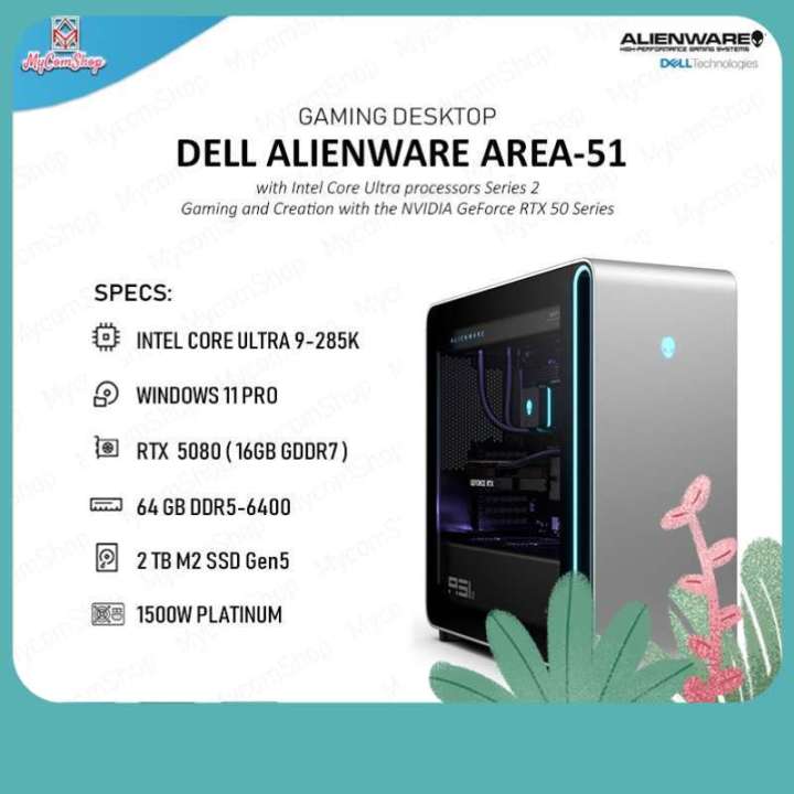 DELL ALIENWARE AREA-51 2025 GAMING DESKTOP ULTRA 9 285K 64GB RAM 2TB SSD RTX 5080 16GB VRAM WIN 11 PRO | Lazada Indonesia