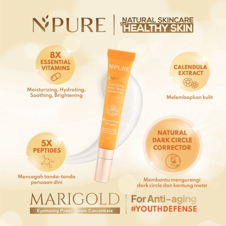 NPURE Marigold Eyemazing Power Serum Concentrate 20ml BPOM / Krim Mata Anti Aging