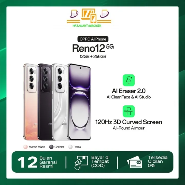 OPPO Reno12 5G 12GB/256GB Smartphone | Lazada Indonesia