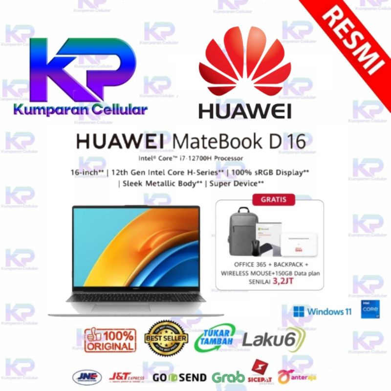 Jual HUAWEI MATEBOOK D16 16GB 1TB GARANSI RESMI | Shopee Indonesia