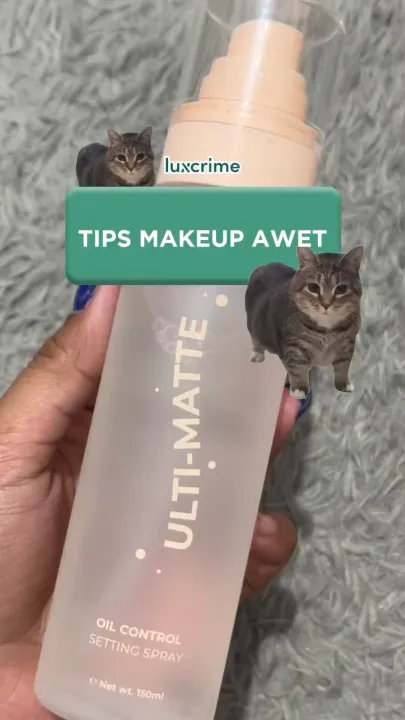 Luxcrime Ulti-Matte Oil Control Setting Spray - Untuk Makeup Tahan Lama Transferproof & Kontrol Minyak Tahan 24 Jam
