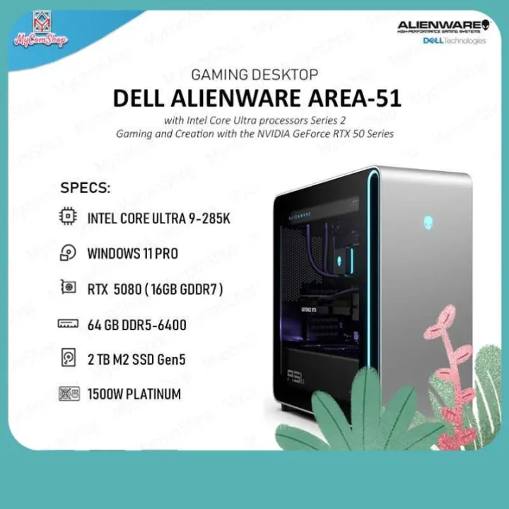 DELL ALIENWARE AREA-51 2025 GAMING DESKTOP ULTRA 9 285K 64GB RAM 2TB SSD RTX 5080 16GB VRAM WIN 11 PRO | Lazada Indonesia