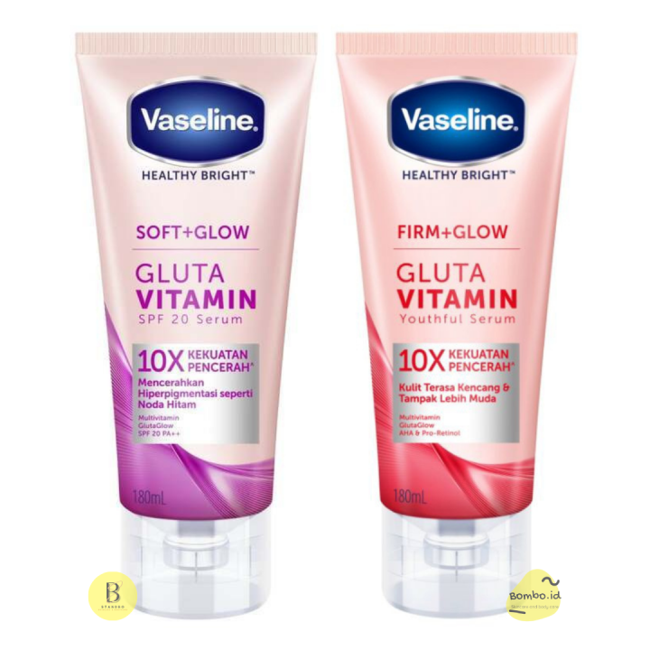 Vaseline Body Serum Healthy Bright Vitamin Soft Glow Firm Glow 100ml 180ml | Body Lotion Glowing