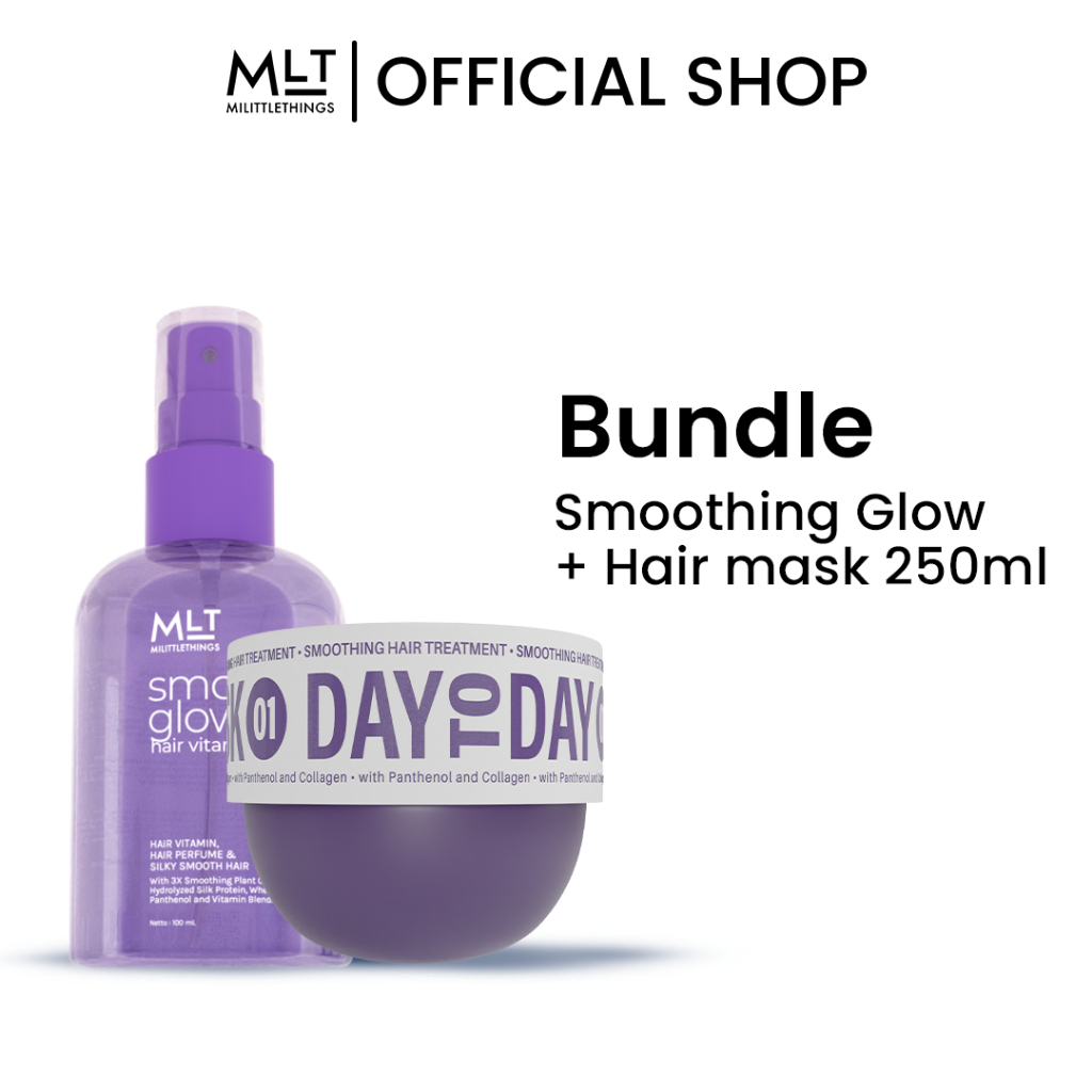 Jual [BUNDLE] MLT Density Boost, Smoothing Glow, Damage Repair Hair Vitamin 100 ML + Day to Day Hair Mask Masker Rambut Natural 250 ML | Shopee Indonesia