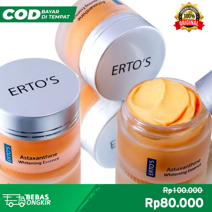 Ertos Astaxanthine Whitening Essence Original BPOM Cream Krim Wajah Anti Flek Hitam Menunda Penuaan Dini Menyamarkan Flek Hitam Mencerahkan Kulit Perawatan Wajah Day Cream | Lazada Indonesia