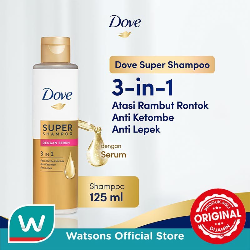 Jual Dove 3 in 1 Super Shampoo Serum 125 ml | Shopee Indonesia